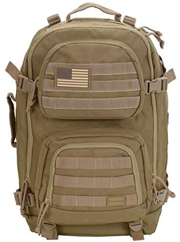 Rockland Military Tactical Laptop Backpack, Tan, L, Military Tactical Laptop Backpack