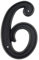HASWARE Numero civico da 5,5 pollici (139mm) Numeri di porta moderni Numeri di indirizzi di casa, plastica ABS nera (6)