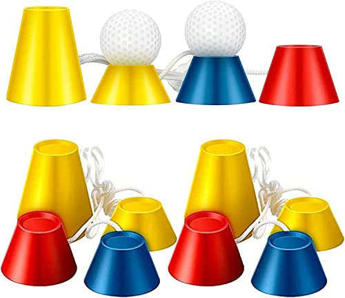 LOVMEAD Golf Tees Gummi Kurz Golftees Wintertees Set 12 Stück, Bunt Winter Tee Unterschiedlicher Höhe Golfbälle Driver Range Matte Zubehör, Training Gummitees für Indoor Outdoor Übungsmatte Sport
