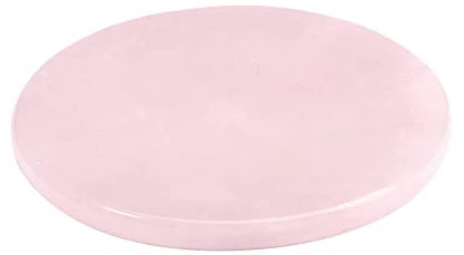 Mogokoyo sous Verre Lavable en Pierre Naturelle Tapis de Tasse Anti-Rayure en Quartz Rose Rond Dessous Résistant à Chaleur pour Maison Cuisine Bureau