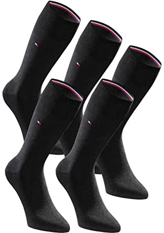 Tommy Hilfiger Herrensocken 5-Paar Pack Classic Casual Business Socken - schwarz - 43-46
