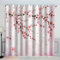 MOUPL 3D Rosa Japan Kirschblüte Vorhang mit ösen B 200 X H 200 cm Polyester Gardinen Blickdicht Verdunkelungs Geräuschreduzierung Vorhänge 2 Stücke für Wohnzimmer Schlafzimmer Küche Landhaus