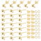 PandaHall Ohrstecker aus 24K Gold, 100 Stück Hypoallergene Kugel-Ohrringpfosten mit Schlaufe Edelstahl Ohrring Komponenten mit Sprungringe Ohrmuttern für DIY Basteln Ohrringen Schmuckherstellung