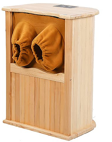 JinKeHong Portable Dry Heated Foot Sauna, Solid Wood Red Light Heating Foot Sauna Barrel with 32 Tourmaline Tourmaline and Smart Control Panel, Tai Chi Massage, for Home Office Sauna