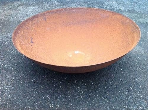 Brasero de jardin en métal rouillé 70 cm x 2 mm x 12,5 cm