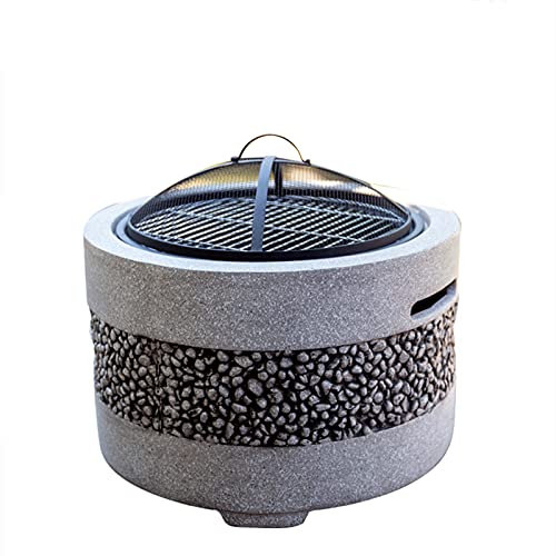 Outdoor Feuerschale Outdoor Grill Heizofen Feuerschale Teekocher Villa Balkon Innenhof Zuhause Grillregal für den Außenbereich (Farbe: Weiß, Größe: 41 x 55,5 cm) (Weiß 41 x 55,5 cm)
