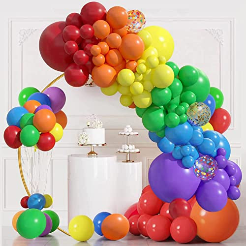 Luftballons Bunt, 120 Stück Luftballon Girlande Bunt, 18 12 10 5 Zoll Ballon Girlande Regenbogen, Luftballons Geburtstag Hochzeit Babyparty Jahrestag Party Deko