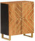 vidaXL Beistellschrank, Sideboard mit viel Stauraum, Kommode Schrank mit Eisenbeinen, Anrichte Wohnzimmerschrank Standschrank, Braun Schwarz Massivholz Mango