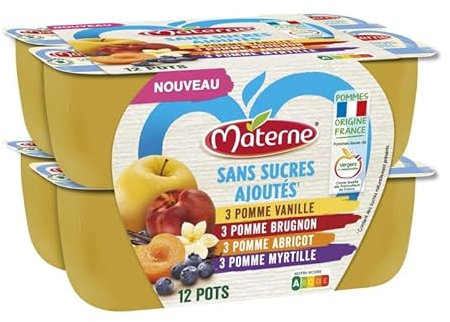MATERNE - Materne Compote Coupelle Multivarietes - 1200G - Lot De 3 - Vendu Par Lot