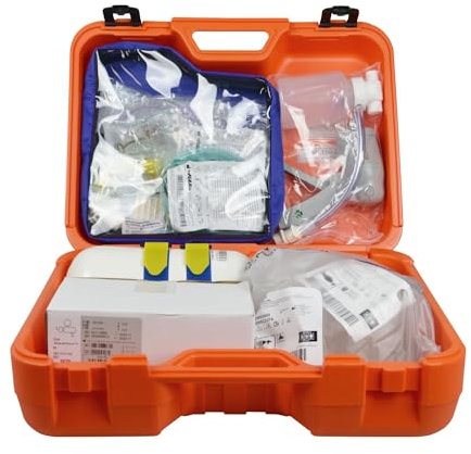 IBEROMED Maletín oxígenoterapia aspiración manual con botella de oxígeno vacía