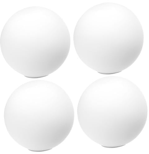 UKCOCO Ersatzglas Für Kugellampen Rund Käfigschirm 4 Stück Milchig Weiße Kugel Lampenschirm Kuppel Schreibtischlampe Glas G9