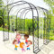 Gartenbogen Torbogen Pergola Spalier Rosenbogen aus Metall stabil, 220cm 240cm 260cm 280cm 300cm 320cm 340cm W, für Pflanzen zur Unterstützung von Rosen, die Torbogen-Gartendekoration ( Farbe : Green