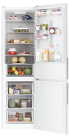 Candy Fresco, CCE3T620EW, Frigorifero Combinato, Libera Installazione, 377Litri, 38/C dB, 2 Porte, Total No Frost, Connesso, Sistema Flexy, Bianco, AxLxP 200x59,5x65,8 cm [Classe energetica E]