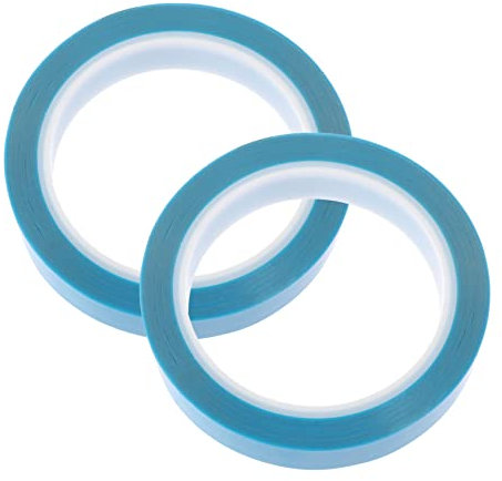 Hoement Pet Blue Refrigerator Tape 20mm x 50m No Residue Self-adhesive Drawer Tape for Air Conditioners and Temporary Fixing 2 Rolls/pack