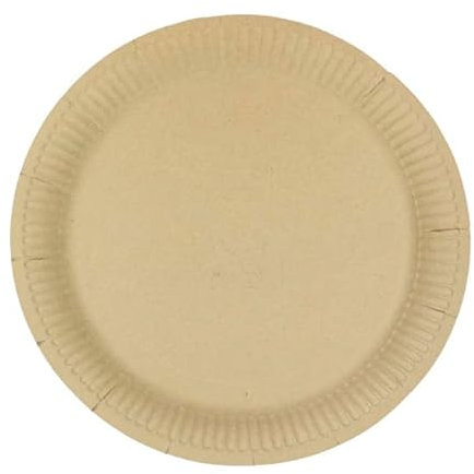 Monouso | 50 Platos de Cartón, Ø23cm, 200g/m² | Platos Hondos, Desechable, Papel, Cartón Kraft, Cumpleaños, Bodas, Catering