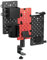 NNTech Pegboard Schreibtisch, Schwarz und Rot, 3 Paneele mit 9 Zubehörteilen, Pegboard Gaming, perforierte Paneele, Schreibtischaufbewahrung, 1 Kopfhörerhalter, 2 Controllerhalter, 1 Stifthalter, 1