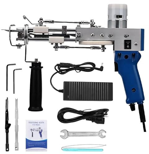 Elektrische Tufferpistole, 5 – 40 Schritte/S, elektrische Tuffpistole, 7 – 21 mm, verstellbar, Tufting Pistole, Strickmaschine, Strickmaschine für Teppiche, Geschenk zum Basteln
