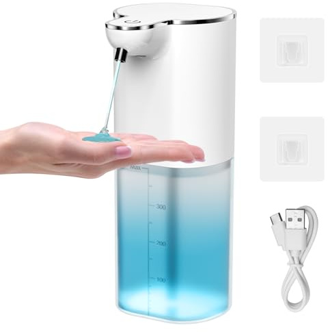 Newaner Seifenspender, Automatisch Elektrischer Soap Dispenser Wandmontage | Wandbefestigung Ohne Bohren Automatischer Schaum Elektrisch Flüssigseifenspender, Bad Wand No Touch Schaumseifenspender
