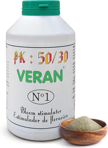 VERAN | Abono Maria PK 50-30 | 250gr | Consigue Cogollos más Grandes | Aumenta la Producción de Resina y Terpenos | Fertilizante Cogollos Mejora la Calidad de tu Cosecha | Incluye Cuchara Dosificadora