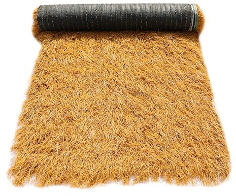 Panneaux de toiture en chaume artificiel pour cabane mexicaine - Rouleau de chaume artificiel pour bar, cabane, jardin, terrasse (1 x 1 m)