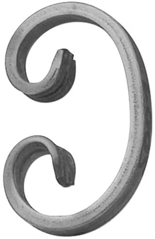 IAM DESIGN Asta per ringhiera Element C a vite 70 x 110 mm, punta per ringhiere delle scale, in ferro battuto