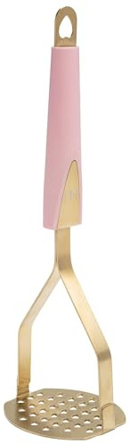 Paris Hilton Potato Masher, Heart-Shaped Stainless Steel Design, Non-Slip Handle, Dishwasher Safe, Pink