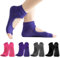 Leikedun 4 Paar bequeme Yoga-Socken ohne Zehen, Zehenriemen, für Fitness, Pilates, EUR 36-39, Schwarz, Lila, Dunkelgrau, Rosarot, 35