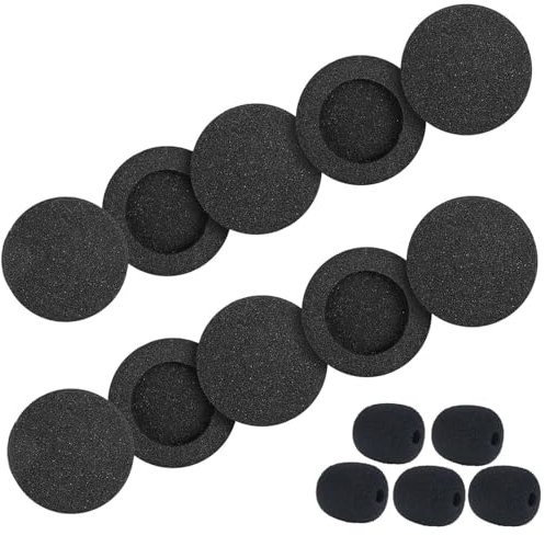 Ersatz Ohrpolster für Jabra-Headset Schaumstoff-Ohrpolster kompatibel mit Jabra Biz 1500 1900 2300 2400 GN2000 GN2100 GN2025 GN9120 GN9125 PRO 920 935 9450 9460 9465 Kopfhörer (10 Stück)