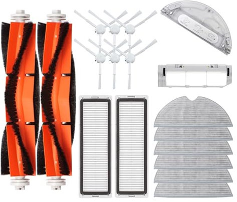 Licipe Compatible con Xiaomi Mijia 1C 1T Mi Robot Aspirador Mop Dreame F9 Filtro Hepa Cepillo Lateral Principal Paño de Mopa Accesorios for Aspiradora Robótica(Army Green)