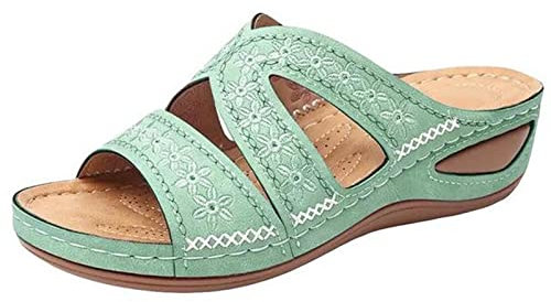 HAOLEI Ciabatte Donna Ortopediche Regalo per la Festa della Mamma Sandali Ciabatte Comodi con zeppa