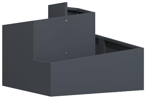 vidaXL Fioriera in plastica Antracite Plastica Media Durevole