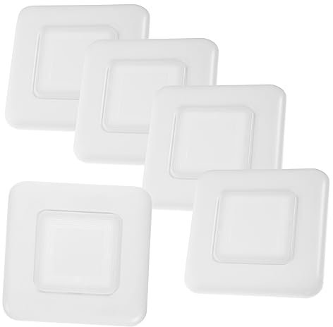 COMNESTBI 5 Pièces Couvre Trou de Climatiseur Lot de Couvercles Carrés Décoratifs Étanches pour Murs pour Cacher de Climatiseur