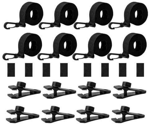 Swimming Pool Cover Roller - Straps Kit Pool Solar Cover | Fixing Kit For Solar Pool Tarpaulin | Solar Cover Straps | Fastening Pool Cover Reel Set | Blanket Straps Fastener Ground Swimming Accessorie