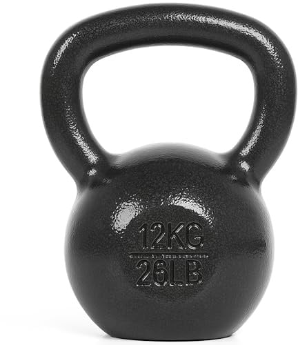 unycos - Pesa Rusa Kettlebell de Hierro Fundido 4-20 kg para Fitness | Con Revestimiento Duradero, Mango Amplio, Sin Soldaduras y Base Estable para Fuerza, Musculación y Fitness en Casa