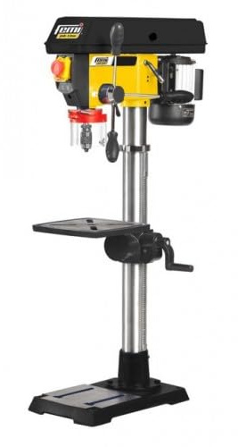 FEMI JOB LINE FM12-951PLUS - Trapano a Colonna 16mm - Motore 550W - 12 Velocità 180-3000rpm - Tavolo Regolabile e Inclinabile 255x255mm - Include Morsa e Mandrino Automatico