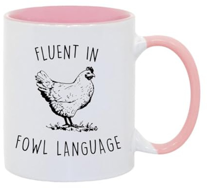Flaroey Ceramic Coffee Cup Chicken Patten Mug 11 Oz Modern Coffee Mugs for Tea Milk Cocoa Large Ceramic Coffee Mugs for Home B