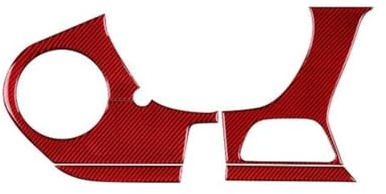 Auto Interieur Real Carbon Fiber Aufkleber Für Chevy Für Camaro 2016-2023 Tacho Dashboard Rahmen Zubehör Innenraum Styling(Rot)
