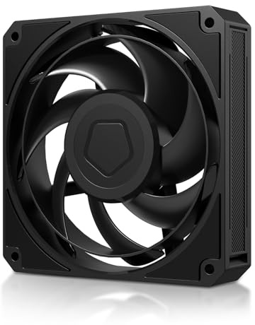 ID-COOLING AT-120 120mm Case Fan, High Static Pressure Fan, 5.04mmH₂O (Black)