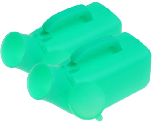 Générique 2 Pièces Urinoir Masculin Vert Réutilisable 1200 Ml en Plastique Facile à Nettoyer Couleur Aléatoire et pour Voyage Escalade