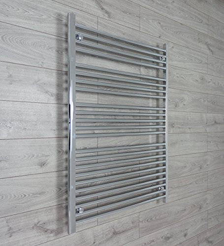 Companyblue 1000mm Wide 1200mm High Flat Chrome Towel Radiator Bathroom Radiator