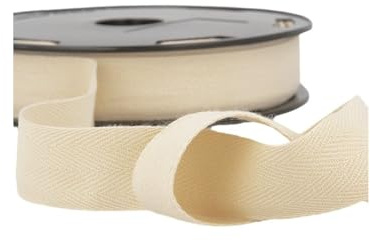 Products From Abroad Waren aus dem Ausland 100% Baumwoll-Twill, 3/8-Zoll x 55 yd, cremefarben