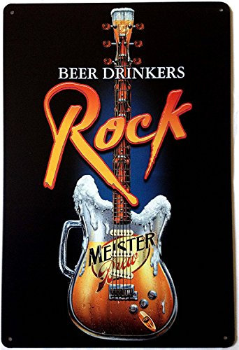 Hioni Beer Drinkers Rock Vintage Blechschild Poster Wandschild Wand Dekoration Metallschild Türschild