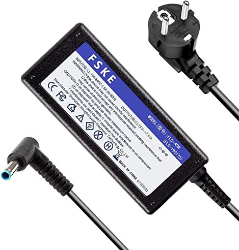 FSKE 45W HP Laptop Ladegerät, 19.5V 2.31A Laptop Netzteil Ersatz für HP Stream 11 13 14, Elitebook Folio, Spectre Ultrabook, Pavilion Touchsmart und mehr (4.5mm x 3mm)