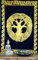 GURU SHOP Boho-Style Wandbehang, Indische Tagesdecke - Tree of Life/Goldgelb, Baumwolle, 190x140x0 cm