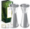 Homestia - Jigger de cóctel doble de plata estilo japonés de acero inoxidable, medidor de 1 y 2 onzas