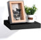 EUGAD Wandregal Schweberegal Wandboard Bücherregal Hängeregal Hochglanzoberfläche DVD CD Regal Holzbrett für Schlafzimmer Wohnzimmer Küche und Flur Schwarz breit 25cm 0081QJ