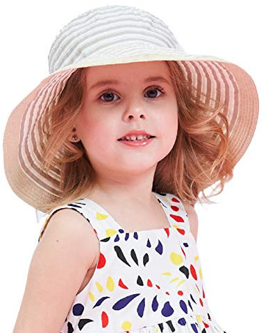 Magracy - Sombrero de paja de verano para niños, diseño de paja