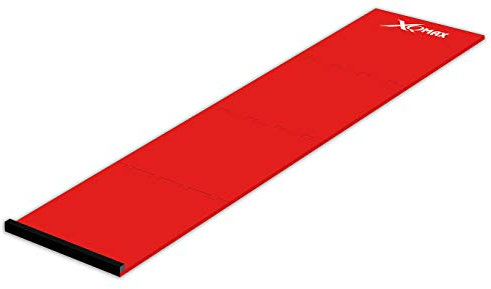 XQmax 4 teilige Dartmatte aus Eva zum Schutz für den Fußboden mit Oche - 237cm, Farbe: Red