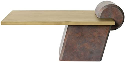 Casa Padrino Designer Couchtisch Messing/Antik Kupfer 115 x 60 x H. 53 cm - Wohnzimmertisch aus Glasfaserverstärktem Beton - Luxus Qualität