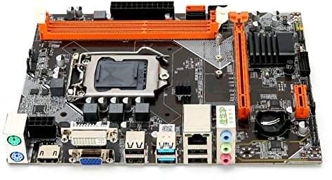 Hopcd Placa Base de Escritorio,Placa Base de Computadora M-ATX,Interfaz de CPU de 1155Pines,Puertos USB 3.0 Duales,Placa Base SATA3.0 B75 M.2,Compatible con Salida Dual VGA+HDMI+DVI/Modo NVME+NGFF